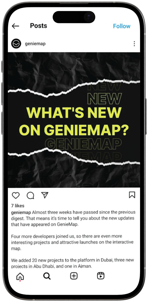 Geniemap Instagram post